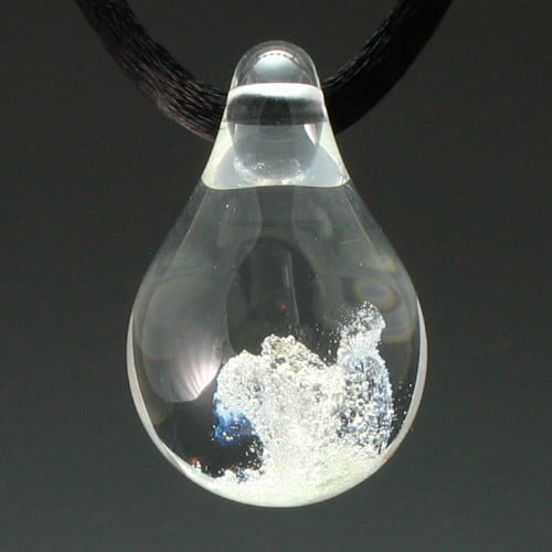 Glass deals cremation necklace