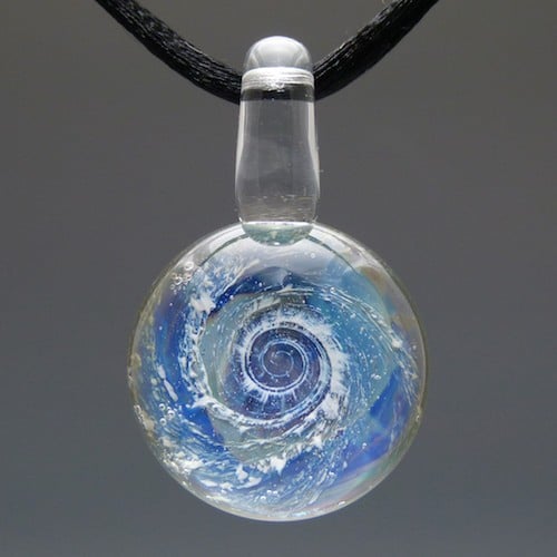 Glass blown deals cremation jewelry