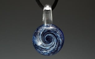 Spiral Galaxy cremation pendant
